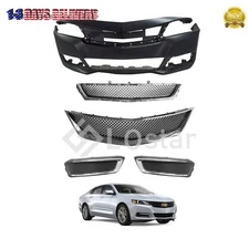 Fit 2014-2020 Chevrolet Impala LT Front Bumper Cover + Grille + Fog Light Cover