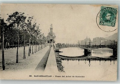 38251060 - San Sebastian Paseo del Arbol de Guernika Marke bildseitig 1907