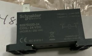 1PC SCHNEIDER ELECTRIC 92S7D22D-24 Relay, E-Mech, Power, DPST-NO, 30A, Ctrl