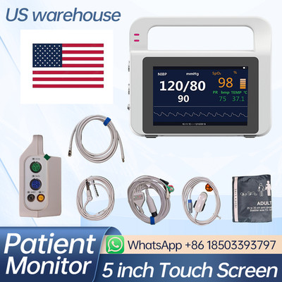 US Warehous 5 Inch Touch Screen Portable Multi-parameter Patient Monitor