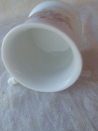 Decorative Ceramic Porcelain Shaving Mug Pink Florals On White Vintage - Picture 4 of 6
