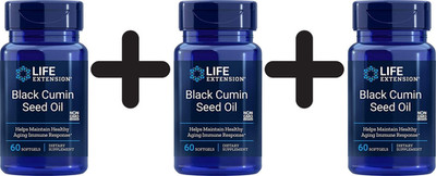 3 x Life Extension Black Cumin Seed Oil - 60 softgels (261,06 EUR/kg)