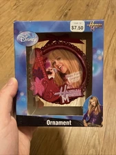 Hannah Montana Miley Cyrus Disney Christmas 3” Ornament Round New in Box