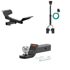 CURT Trailer Hitch Package 2in Receiver, Wiring Harness, 45134 Ball Mount 13439