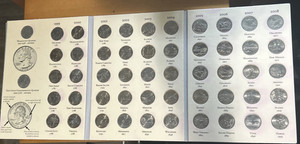 Fifty State Commemorative Quarters 1999-2008 In Littleton Binder folio