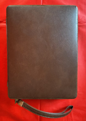 Book Size Travel Magnetic Backgammon Set. Leather Like Cover Good Condition