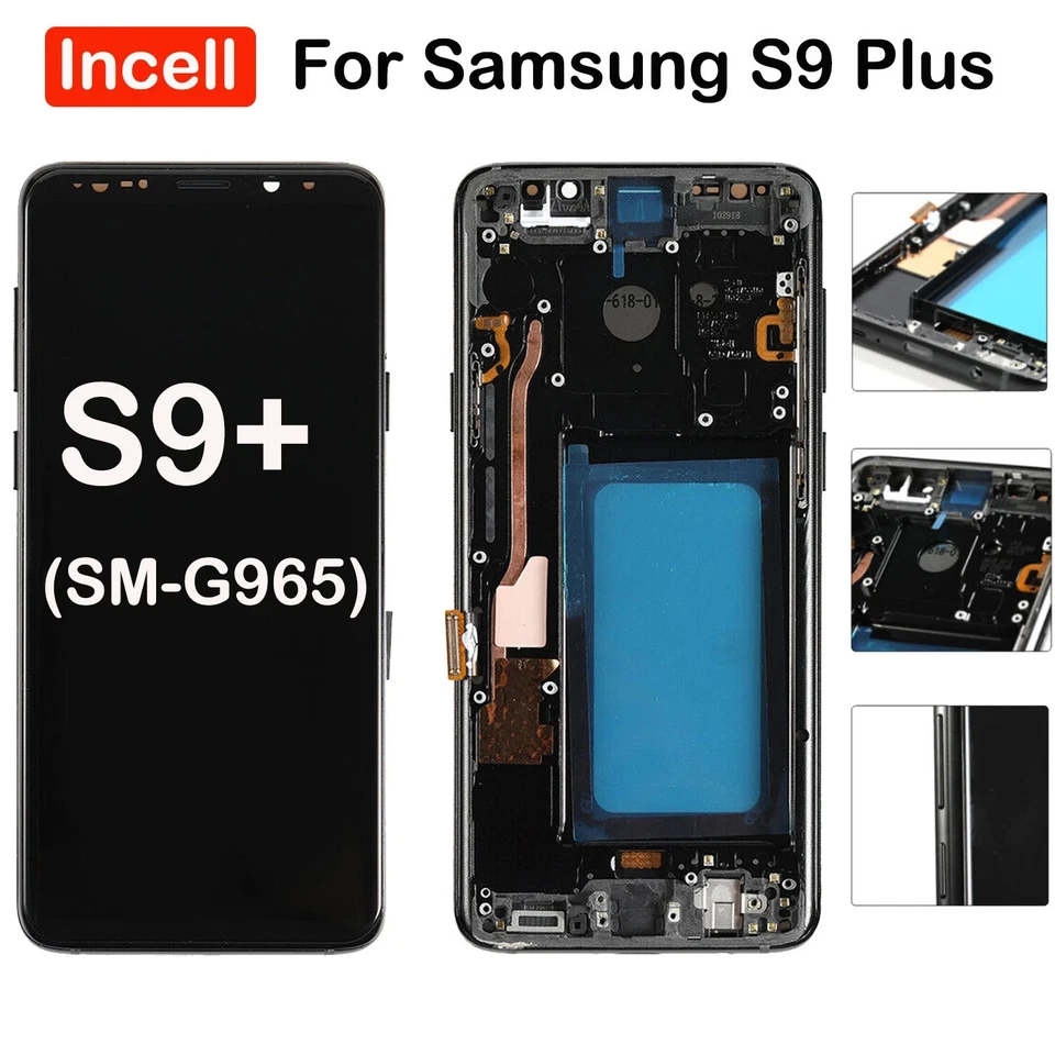 Repuesto Pantalla LCD Incell Samsung Galaxy S9+ Plus G965F G965U Negro Foto 2 de 4