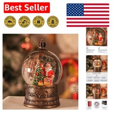 Snow Globe Christmas with Santa Claus, Lighted Christmas Snow Globes with Tim...
