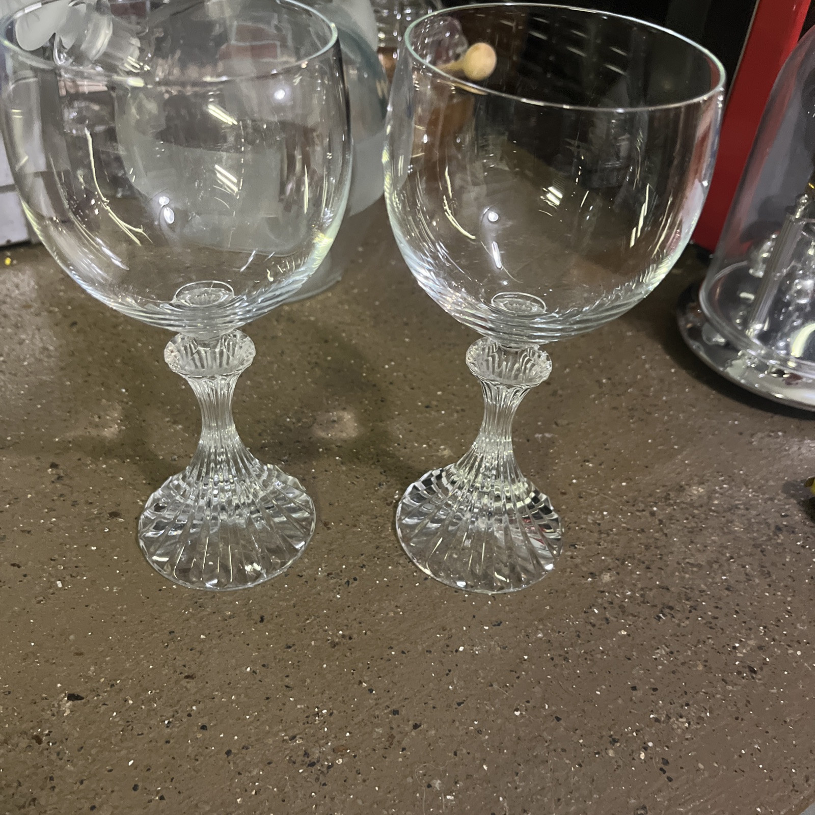 Mikasa Crystal The Ritz Wine Glasses-Pattern Retired Set Of 2