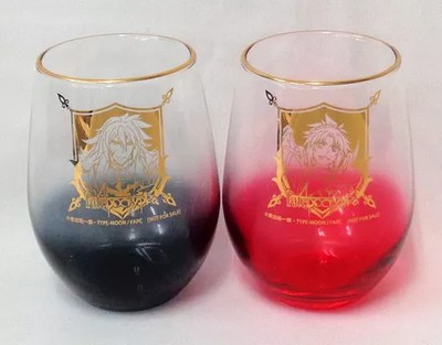 Animate Fate/Apocrypha Red & Black Saber Gradation Glass Set 2pcs 4in