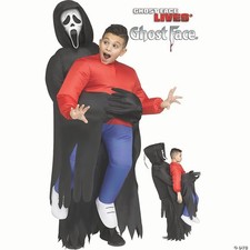 Fun World Boys' Ghost Face Piggy Back Inflatable Costume, One Size Regular