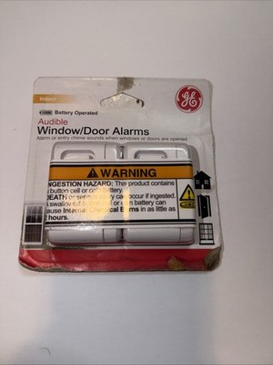 GE Indoor Security Audible Window/Door Alarms 2-Pack Sensor NEW