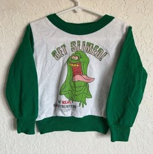 Vintage Ghostbusters Sweatshirt Boys 3T Kids Slimer Get Slimed Wormser 1986 USA