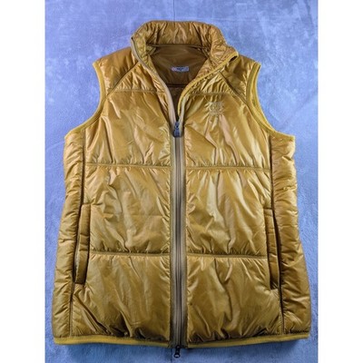66 North Iceland Quilted Puffer Full Zip Primaloft Vest Gold Yellow Women's XL