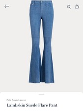 POLO Ralph Lauren Lambskin Suede Flare Pant Size 6 New With Tags