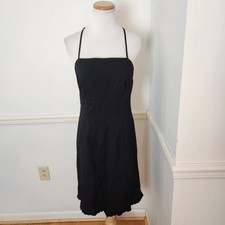 New Y2K Express World Brand Dress 9/10 Womens Black Career Cocktail WhimsiGoth 