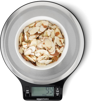 Digital Kitchen Scale with LCD Display, Tare Function, Multiple Units, Weighs up