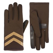 womens Water Repellent Shortie Spandex Touchscreen Gloves Large-X-Large Brown