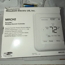 Mitsubishi Electric MRCH2 RedLINK Wireless Thermostat Kit White New Open Box