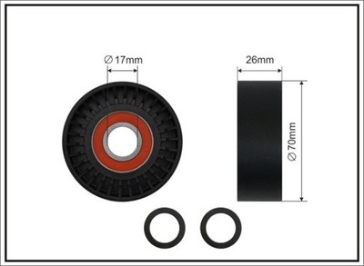 CAFFARO Spannrolle Keilrippenriemen 01-85 für BMW X5 E60 X3 E61 Kunststoff 5er