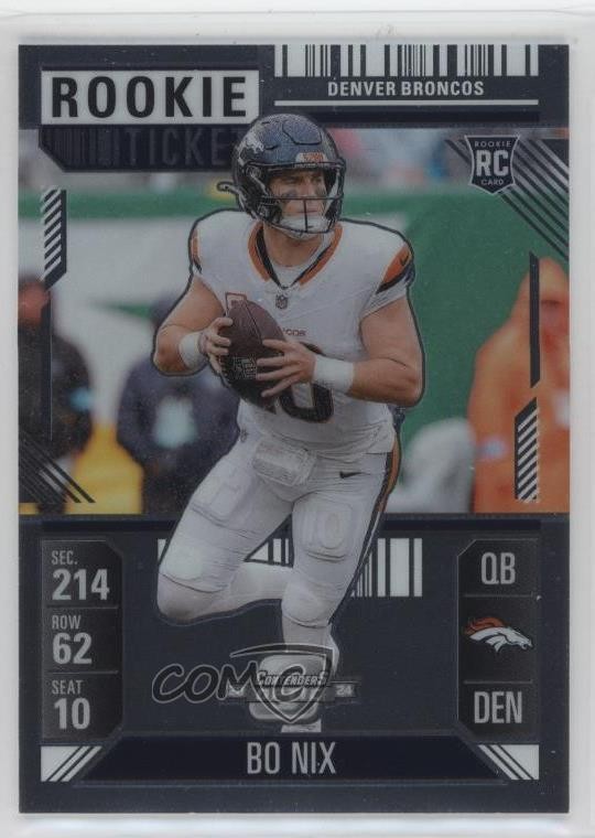 2024 Panini Contenders Optic Rookie Ticket Bo Nix #62 Rookie RC