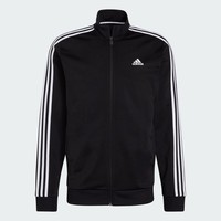 adidas Men's Essentials Warm-Up 3-Stripes Track Jacket (Black/White) only