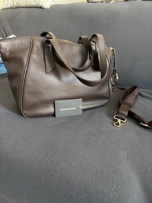 borbonese brown leather bag