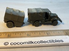 Vintage Roco Military Jeep with Trailer WW2 US Army Made Austria Plastic Model