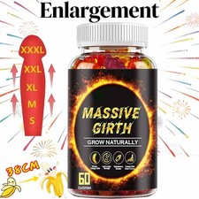  1 ENLARGER BEST-MALE THICKER LONGER BIGGER 4" GROWTH ENLARGEMENT 60 GUMMIES