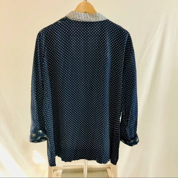 Oversized Patchwork Blazer Blue by Le Choice Size… - image 7