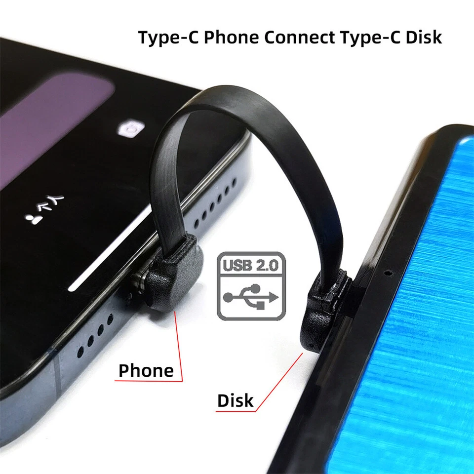 USB C Short Flat 90 Degree Angled PD 65W Fast Charge Data Extension Cable 70MM - Image 4 of 4