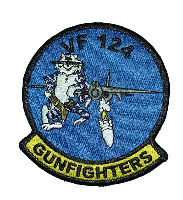 VF-124 Gunfighters Squadron Patch   Sew on, 4''