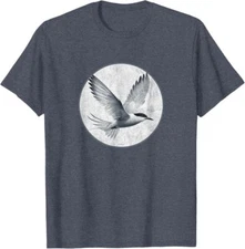 Aleutian Tern T-Shirt Retro Bird Tee Design 10 Colors by Bird.Fan