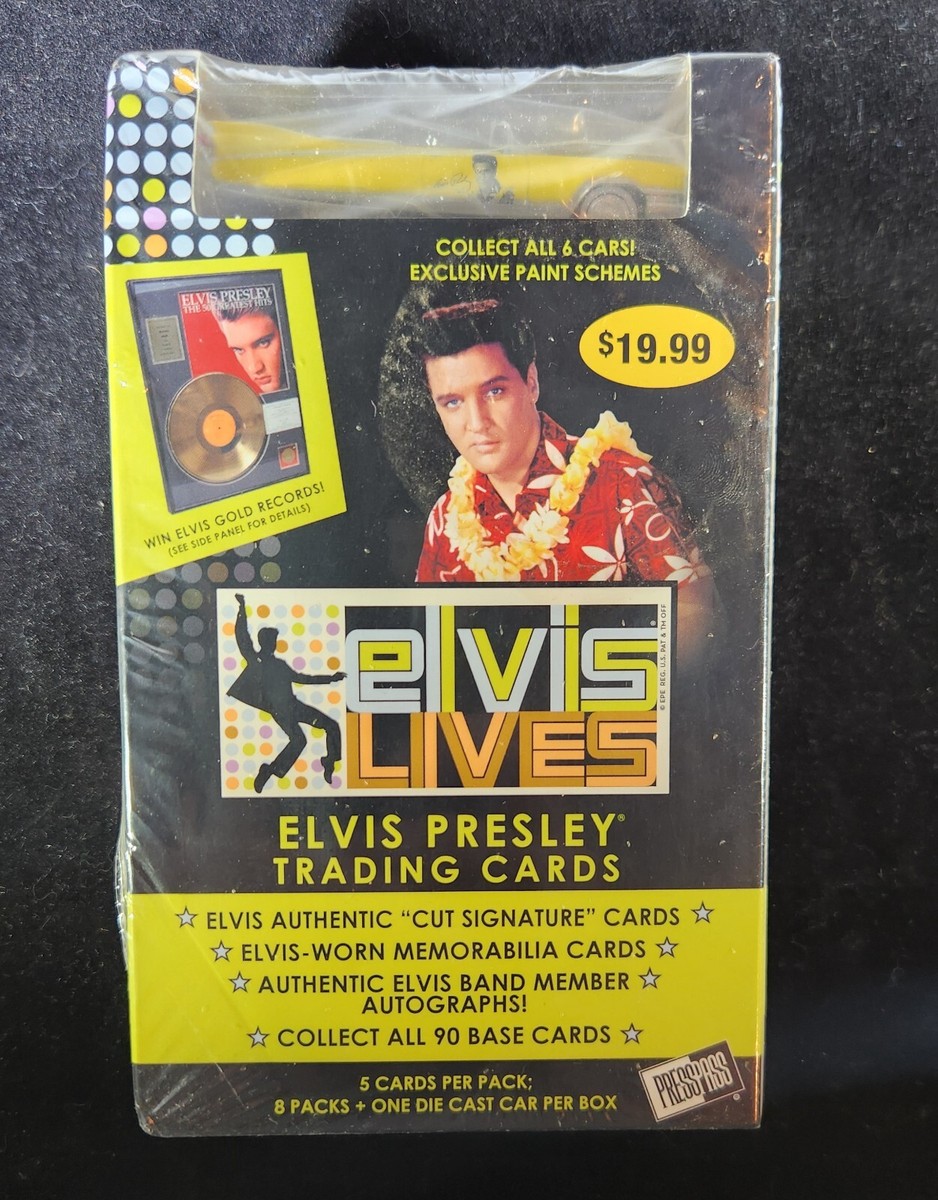 Elvis Lives Trading Cards - Sealed Blaster Box with Yellow Car