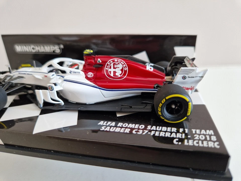 Minichamps 1/43 Alfa Romeo Sauber Ferrari C37 C. Leclerc - 2018 - 417180016 - Immagine 4 di 4