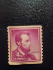 Abraham Lincoln 4 cent stamp purple very rare, Gem!