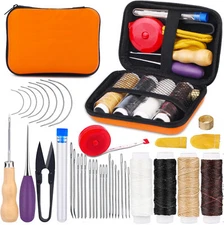 Upholstery Repair Sewing Kit Leather Hand Sewing Stitching Needle for Sofa Shoes