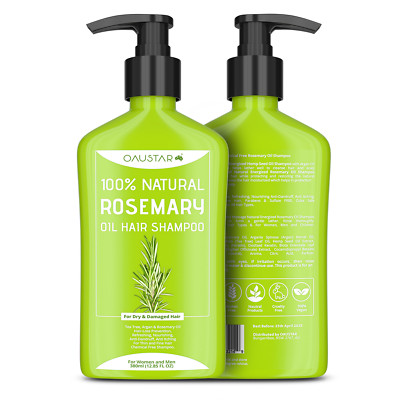 Rosemary Oil Shampoo-(100% Natural)-For Dandruff, Frizzy, Dry,Damaged Hair-380ml
