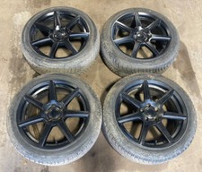 2004-2007 Volvo S60R S60 V70R Set Of 4 Wheels & Tires 18” Aluminum Black #2798M