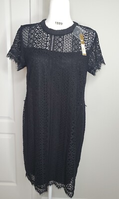 michael kors white lace dress Michael Kors Collection Dress White Crochet Lace Size 4 Sleeveless V-N –  Celebrity Owned