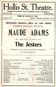 *ACTRESS MAUDE ADAMS RARE 1908 THE JESTERS PROGRAM*