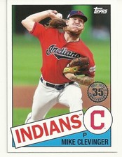  2020 TOPPS BASEBALL - MIKE CLEVINGER - 1985 35th ANNIVERSARY - #14 - INDIANS