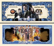OUR DOCTOR WHO DOLLAR BILL (WITH PROTECTIVE SLEEVE)