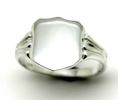Kaedesigns New Sterling Silver Shield Large Signet Ring Size Q / 8