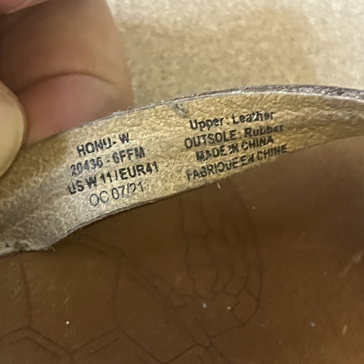 ＡＶＹセット Womens Olukai Flip Flop US 11 Honu Champagne Sandals Brown Leather
