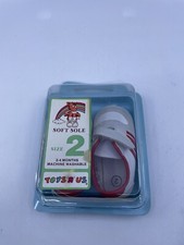 Vtg Baby Shoes TOYS R US Soft Sole Sz 2 2-4 mos Used w Original Box USA R2