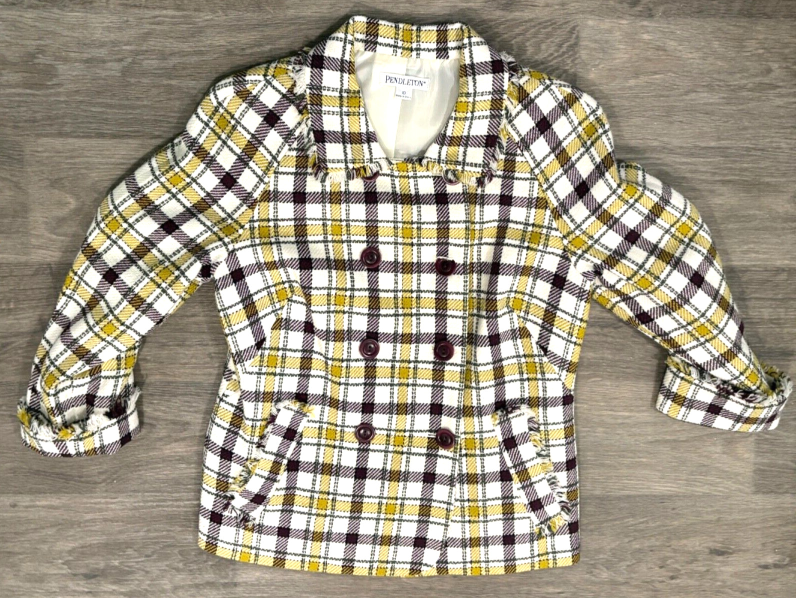 PENDLETON WOMENS BLAZER - PLAID DOUBLE-BREASTED F… - image 5