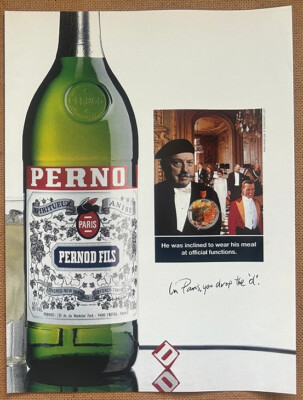 PERNOD - 1993 Ganzseitige UK Zeitschrift Anzeige Printanzeige
