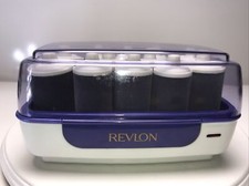 Revlon RV-258 Curling Set 12 Flocked Cool Touch Hot Rollers With Clips Curlers