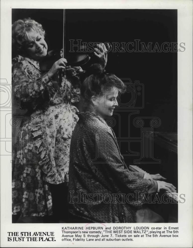 1981 Press Photo Katharine Hepburn And Dorothy Loudon In The West 